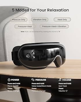 RENPHO Massageador ocular com calor, compressão, massageador